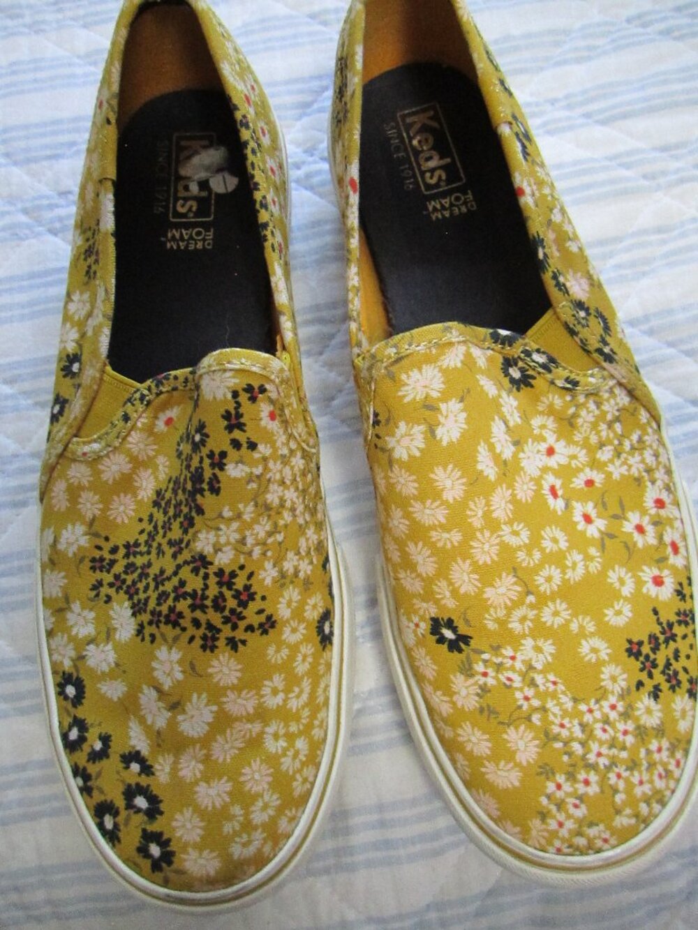 Keds Yellow Floral Slip-On Sneakers